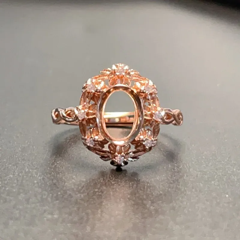 925 zilveren ringinstelling voor het maken van verlovingsringen 3 lagen 18K vergulde zilveren sieraden DIY-leverancier