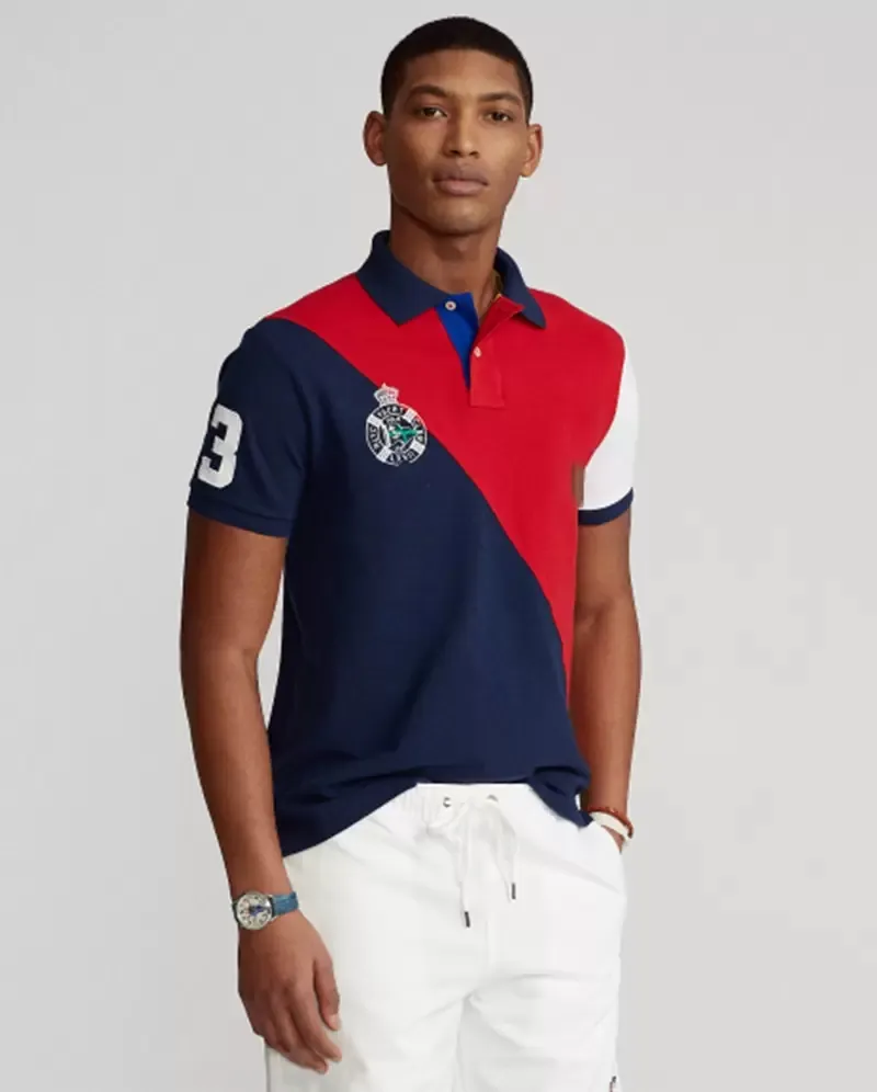 2022! Polos du printemps et d'été Nouveaux motifs correspondant à Big Pony 3 # T-shirt Polos Men's Stripe's 100% coton