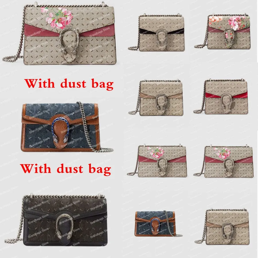 2023 Dionysus Bag Дизайнерские женские сумки на ремне Мини-цепочка через плечо с клапаном Кожаные роскошные высококачественные модные сумки через плечо