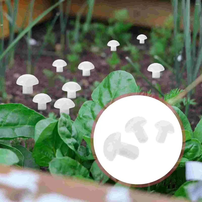 庭の装飾100pcs白いキノコの偽のマッシュルームの模倣装飾用の小さな
