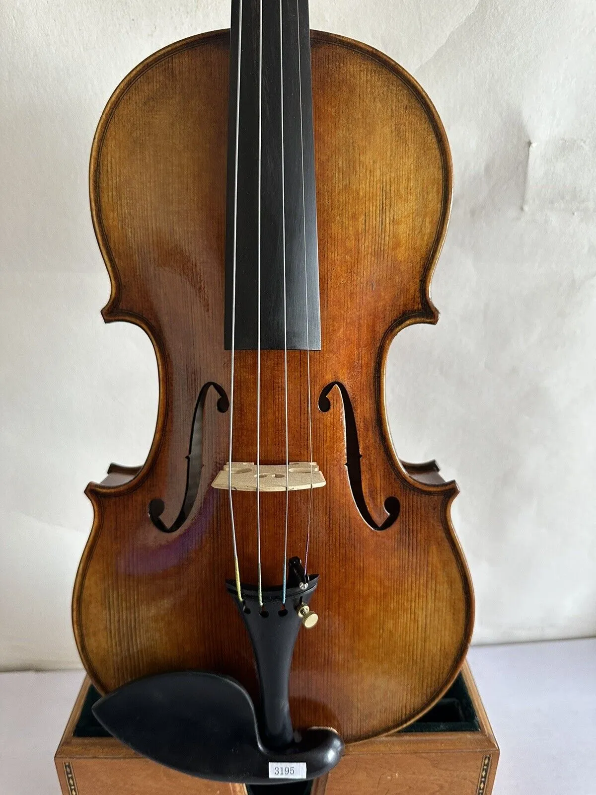 4/4 Violin Guarneri Model 1742 Flamed Maple Back Spruce Top Hand Carved K3195