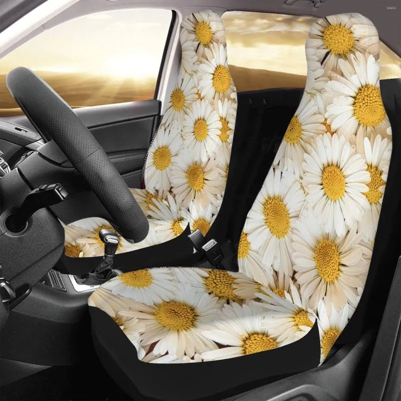 Auto -stoelbedekkingen Daisy Women Print ontworpen duurzame beschermers voor het voorste voertuigstoelen Type accessoires