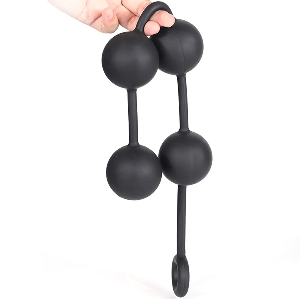 Anal Beads Chain Silicone Large Prostate Stimulator Plug Play_voghion.com