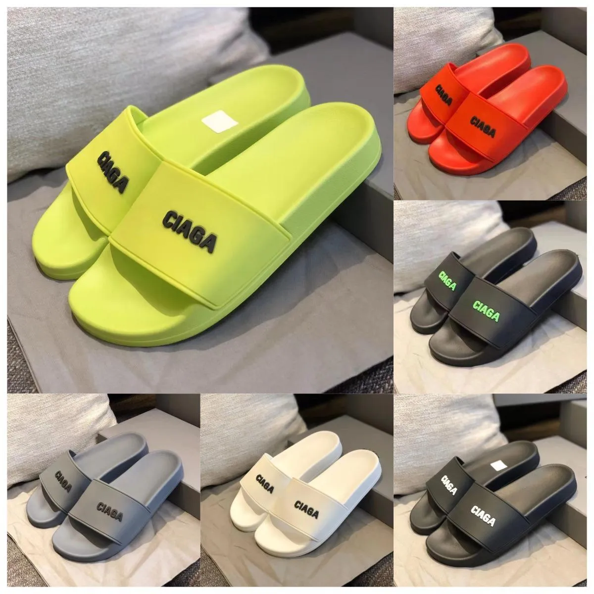 Off-White Poolside Black and Red Striped Slides (No Box) SZ 42 / sz 9 Avia Mens Primary Sandals Slides Rubber Logo White Navy Blue  main image 3