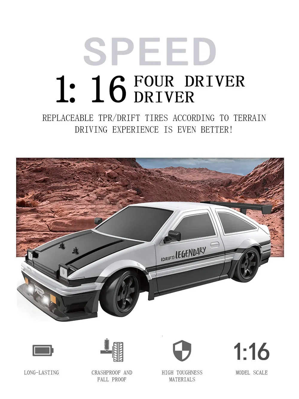 AE86 Electric RC Nascar Toy Cars High Speed GTR Electric Drift Car For ...