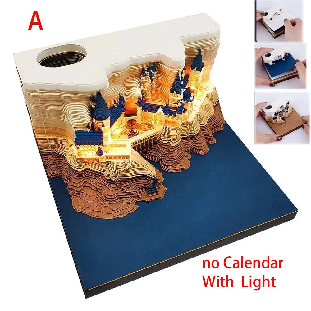 Calendario Magic Block Castle Blocco Note 3D 2024 Blocco Note Note