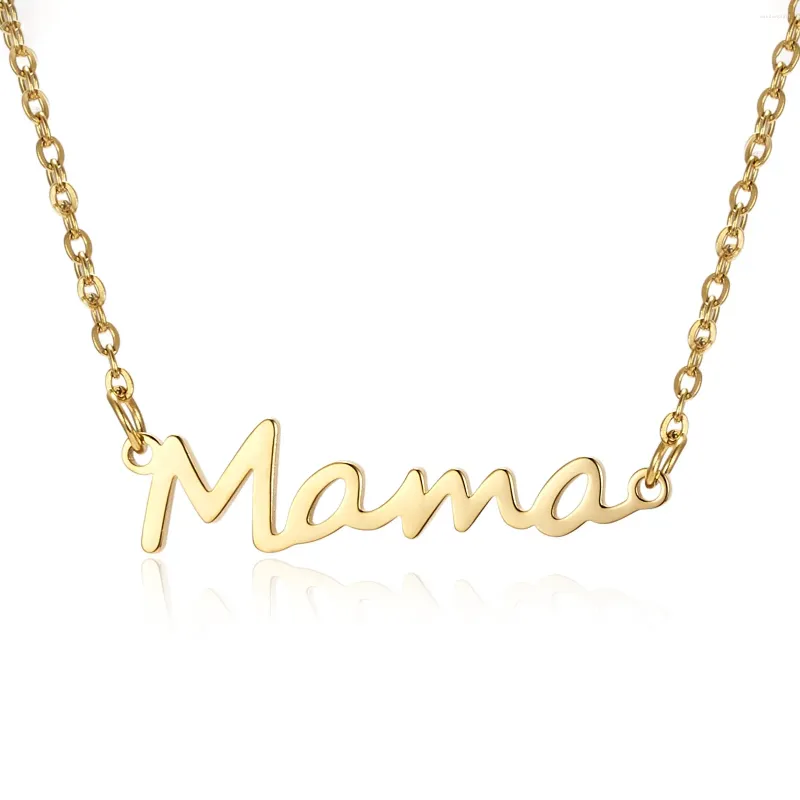 Anhänger Halsketten Mama Buchstabe Metall Halskette Hypoallergene Legierung Leicht für Frauen Muttertagsgeschenke Ly