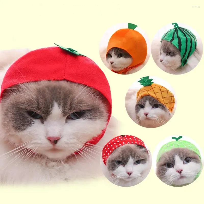 Dog Apparel Pet Hat Lightweight Creative Shape Non-woven Fabric Fruit Themed Sun Protection Cap Headgear Block Sunlight