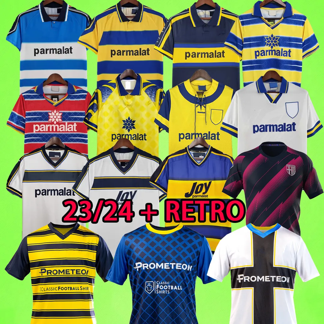 2022 2023 Parma camisas de futebol 22 23 BUFFON Vintage camisa de futebol retro 1993 1995 1997 1998 1999 2000 2001 2002 2003 CRESPO BAGGIO VERON NAKATA ADRIANO manga longa