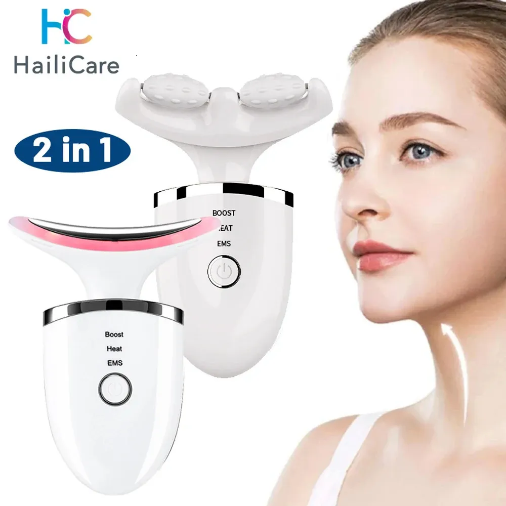 Face Care Devices Neck Beauty Device 3 Colors LED Pon Therapy Skin Tighten Reduce Double Chin Anti Wrinkle Remove Tools 231115