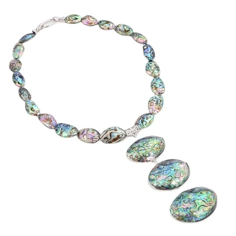 Collane a ciondolo jk 20 "collana di guscio di paua abalone