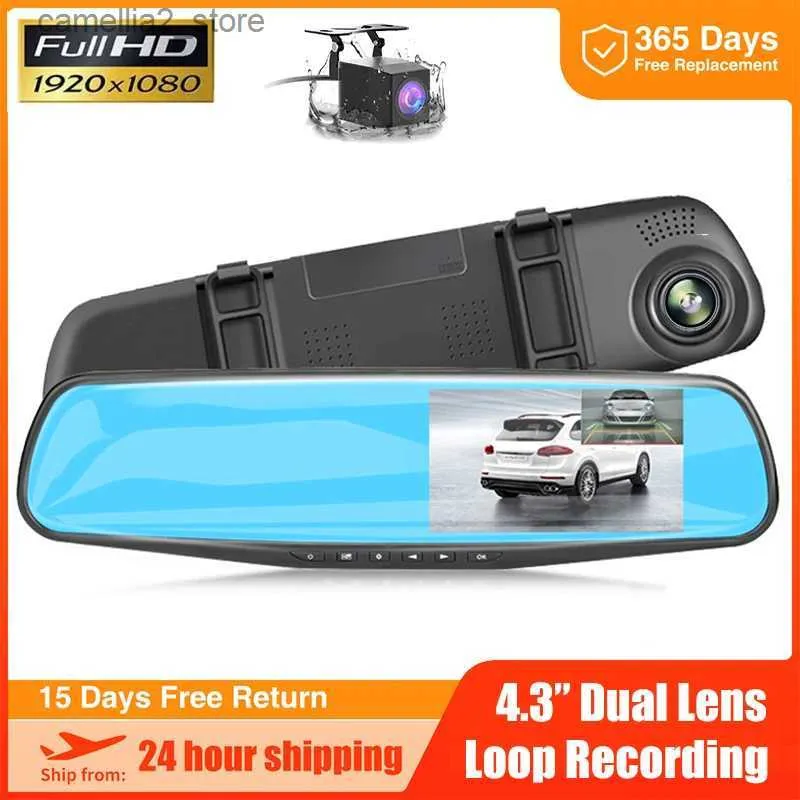 samochód DVR 4,3 cala 24h 1080p DVR Dash Cam CAM CAR CALLVIEW ZAWIERNIKA KAMPA ZABATNIKA IPS IPS NICE VIVE Drive Rejestrator filmu Black Box Kamer Nowy Q231115