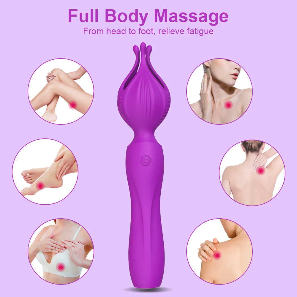 Neuer leistungsstarker Av-USB-Vibrator für Frauen, Klitoris-Klitoris-Stimulator, Mini-Zauberstab-Massagegerät, weibliche Erwachsene, Waren S_voghion.com