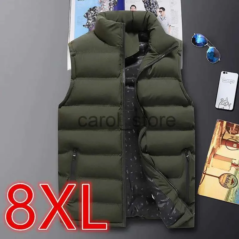 Heren Donsparka's Heren Vestjas 8xl Heren Herfst Warme Mouwloze Jassen Mannelijke Winter Casual Vest Plus Size Veste Homme Merkkleding 40-135 kg J231115