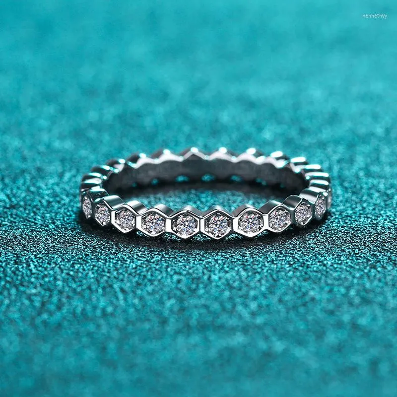 Cluster ringen in -boost round round ronde kleine d kleur moissanietring uitstekende gesneden diamanttest voorbij vvs1 casual elegante sieraden