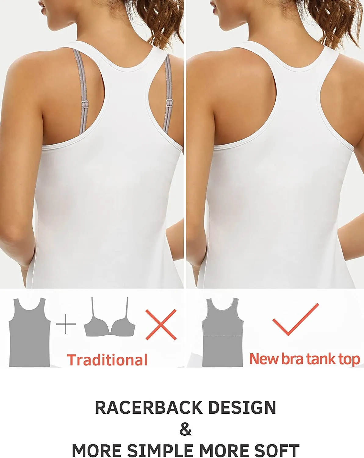 Vislivin Womens Racerback Compression Tank Top Womens With Shelf Bra  Stretchy Undershirt 3 Pack From Jtmf, $40.59
