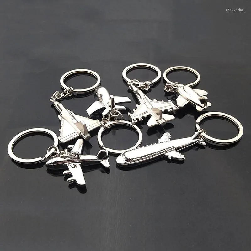 Keychains High Quality 3D Metal Model Airplane Aircraft Key Chains For Women Men Charm Pendants Car Keyring Keychain Jewelry Creative Gift