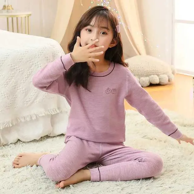 Soft And Warm Childrens Thermal Pajama Set For Boys And Girls
