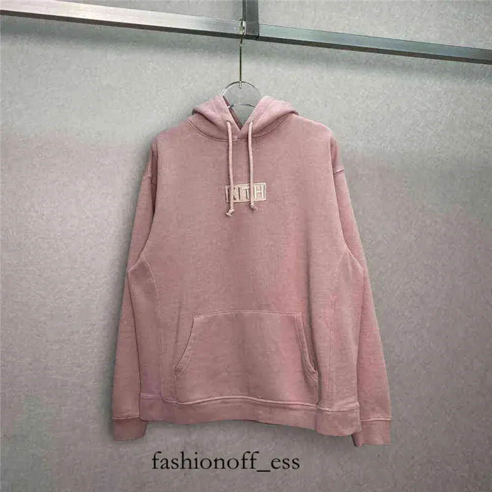 2021fw Kith Hoodie Heren Dames Hoge kwaliteit Box Borduren KITH Hoodies Sweatshirts Zware Stof Oversize Truien T220802 498 549 532