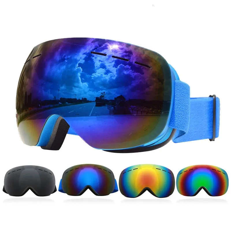 Óculos de esqui de camada dupla lente anti-nevoeiro óculos de esqui homens mulheres grande visão de alta definição óculos de esqui proteção uv adulto snowboard óculos 231115
