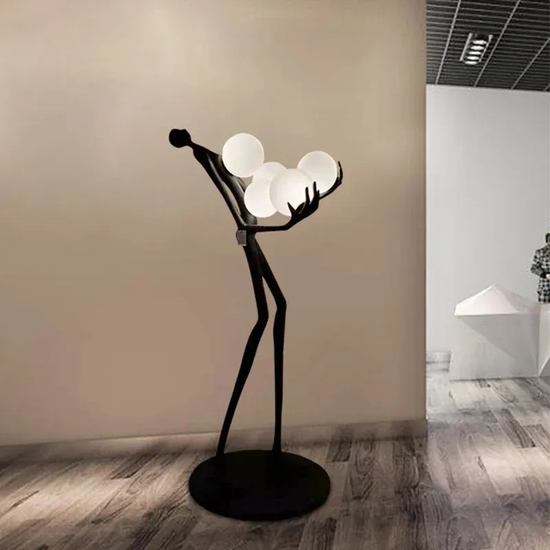 Hotellobby Creatieve vloerlampen Villa Woonkamer Winkelcentrum Model Kamer Verkoop Kantoor Zittende vloerlamp Voetschakelaar voor slaapkamer