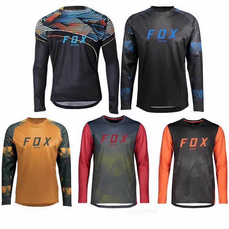 Camisetas para hombres 2023 Nuevos hombres Downhill Jerseys MTB Camisas de bicicleta Offroad DH Motocicleta Jersey Motocross Sportwear Ropa Bicicleta HTTP FOX JERSEY Y88