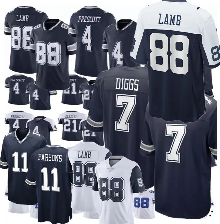 Daron Bland Mazi Smith Ceedee Lamb Jersey Dak Prescott Trevon Diggs Micah Parsons Emmitt Smith Leighton Vander Esch Michael Gallup Brandin Cooks voetbaltruien