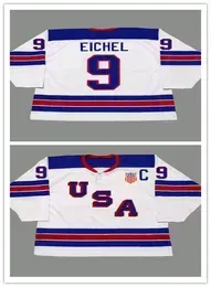 Customized 9 Jack Eichel 2014 Usa Retro Vintage Hockey Jerseys Cheap Mens Ed Sports Uniforms Good Quanlity Mix Order