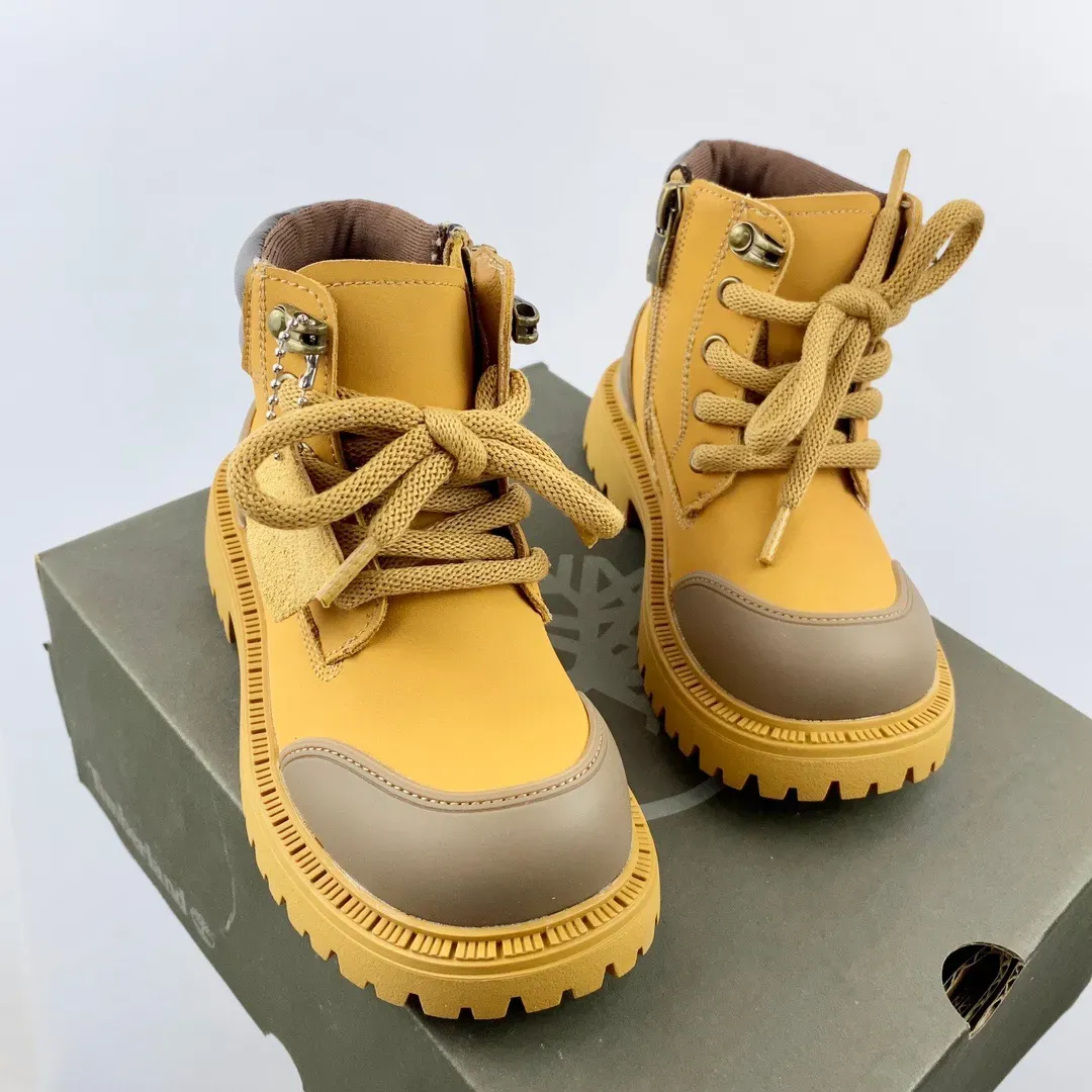 Kids Shoes Boys Boots Big Yellow Boots Waterproof And Non Slip Big