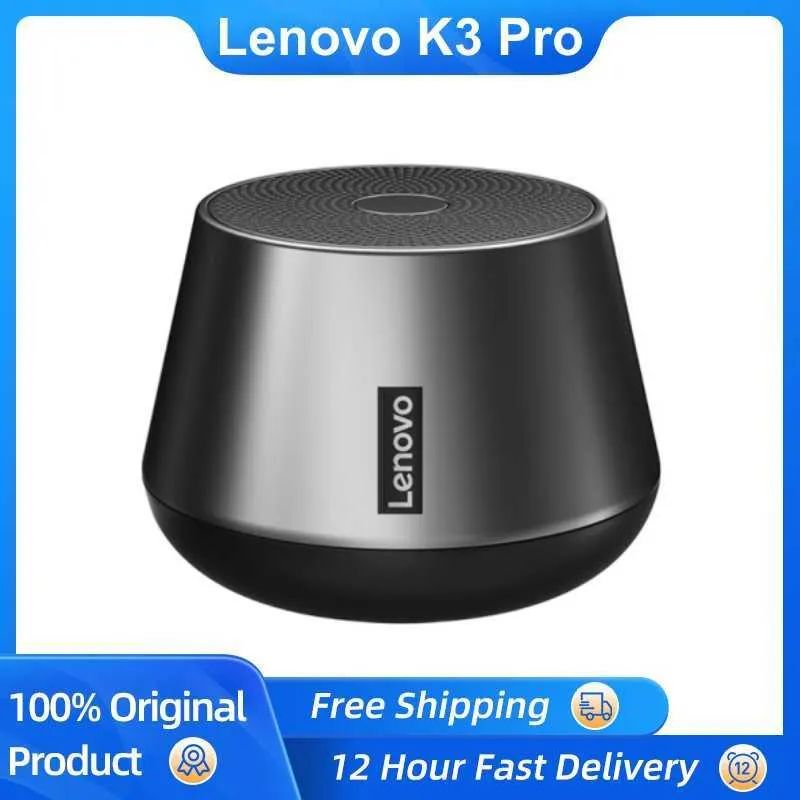 Portable Speakers Lenovo K3 Pro Portable HiFi Wireless Bluetooth Speaker 1200mAh Long Standby Outdoor Loudspeaker Music Surround Bass Box P230414