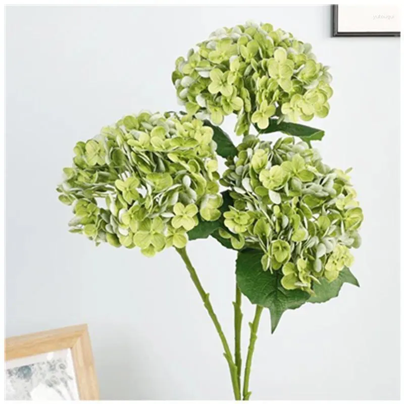 Dekorativa blommor hortensia konstgjorda för pografiska rekvisita bröllopsfest dekoration födelsedag diy present brud bukett heminredning