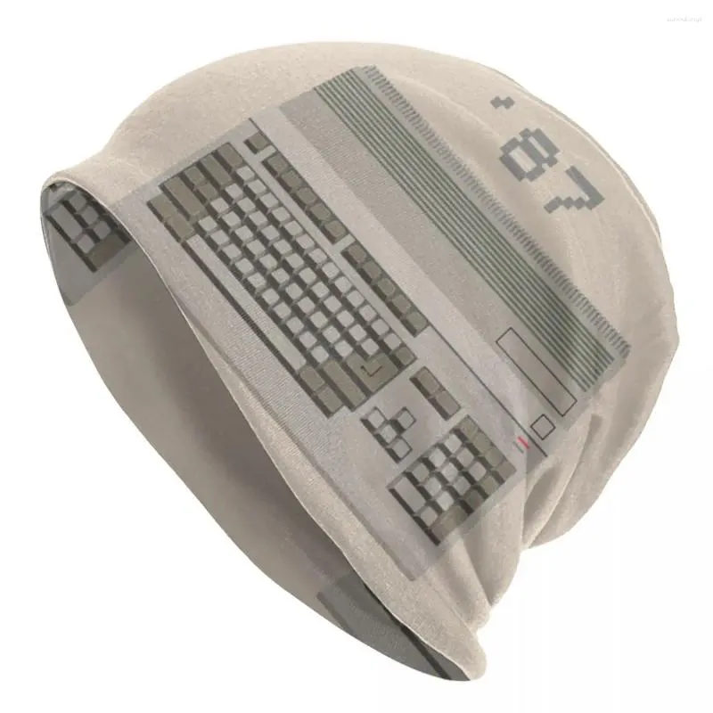 Береты C64 Amiga, шапки-бини, мультимедийный компьютерный капот, унисекс для взрослых, Y2K, крутая вязаная шапка Kpop, весенние термоэластичные шапки на заказ