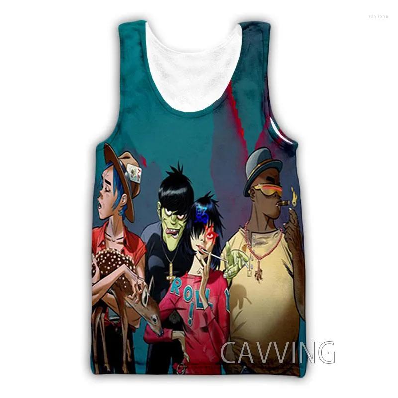 Canotte da uomo Moda donna/uomo Stampa 3D Gorillaz Band Maglietta Harajuku Canottiera estiva Camicie Streetwear