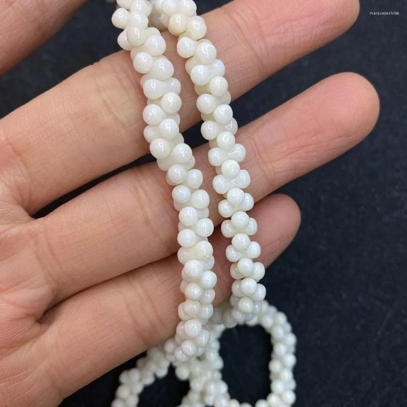 Kralen wit botvormige koraal losjes kralen DIY ketting Bracelet Accessoires Charm sieraden maken vrouwen 3x6mm