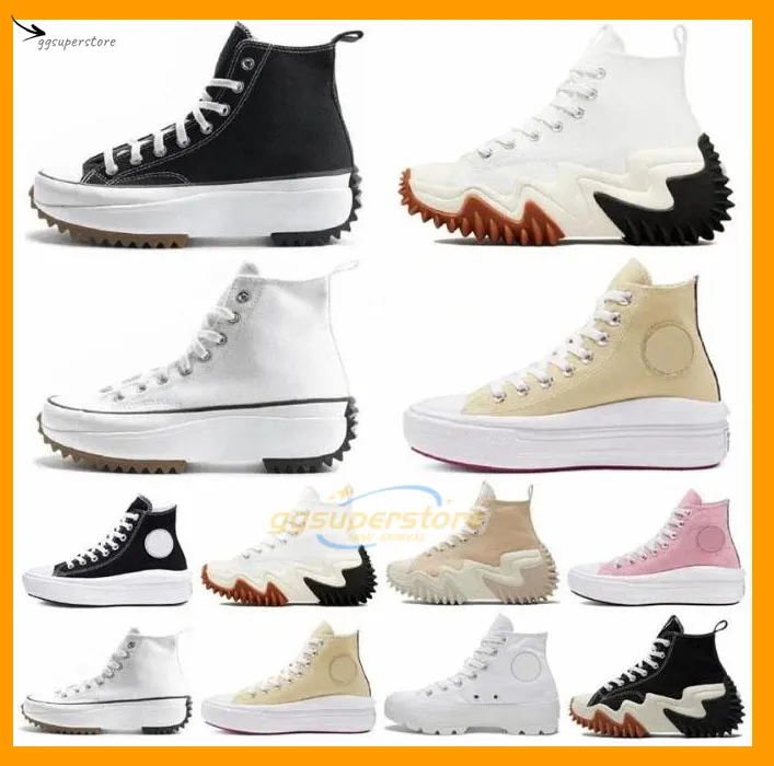 Clássico Conversity Sneaker Homens Mulheres Sapatos Sapatos de Lona Sneaker Grosso Bottom Plataforma Sapatos Designer Preto Branco Run Star Motion Sapatos EUR35-44 26