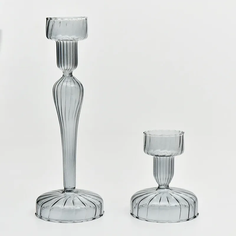 wedding glass candlestick home decor candle holder decorative pillar holder table decorations