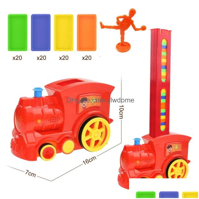 Electric/RC Track Electric/RC Track Dominoes Matic Electric Laying Small Train Childrens Education Toys Colorf Building Block Splici Dh9x6