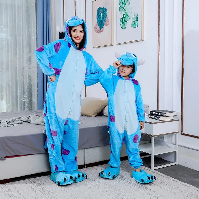 Pijama çocuk pijamalar çocuk bebek bebek hayvan tulumlar tulum karikatür sulley canavar onesies Sleepwear erkek kız pazen pijamalar pijamas 231115