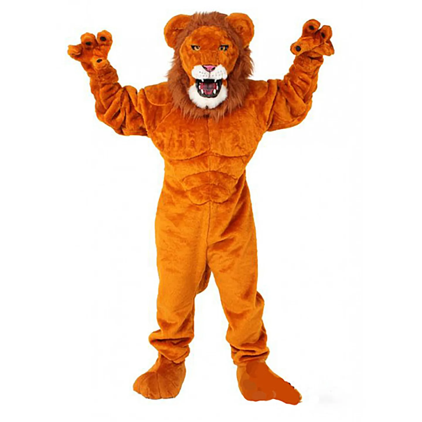 Halloween PUISSANCE RÉEL CHAT ORANGE LION Costume De Mascotte Lapin De Pâques Costume En Peluche Thème Déguisement Publicité Costume De Fête D'anniversaire Tenue