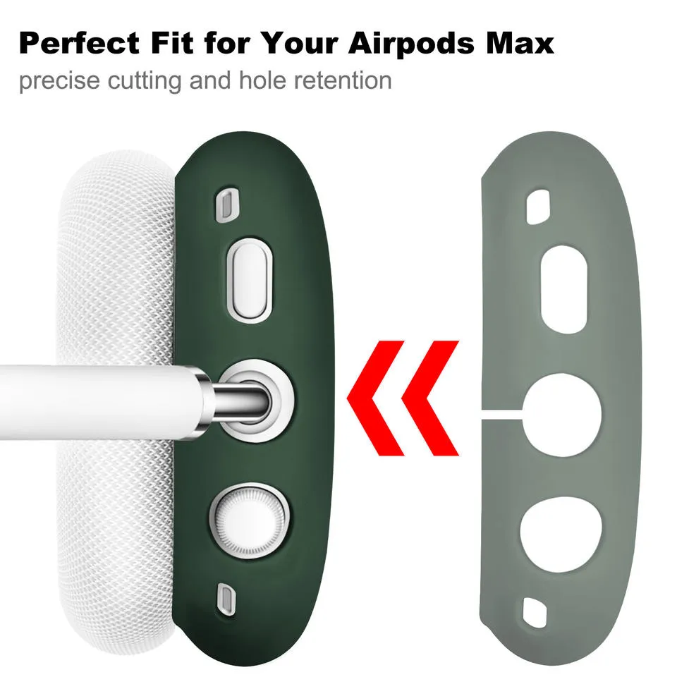 R Airpod Max Headphonesアクセサリーイヤホン透明なシリコン保護コンピューターケースエアポッドProヘッドフォンテーブルカバーギフト地元の倉庫チャイニーズ976