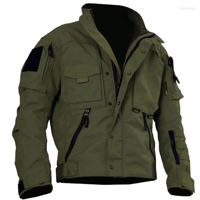 Herrjackor militär taktisk män jacka casual mode baseball uniform man utomhus sport toppar tunna sektion streetwear bombber veste