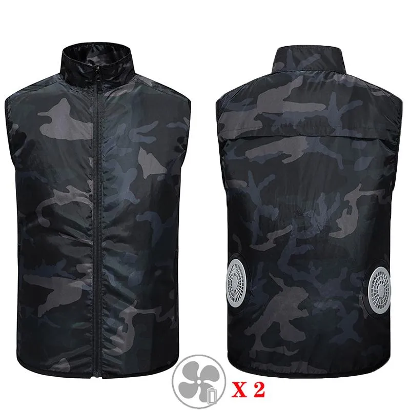 Hunting Jackets Sunscreen Breathable Waistcoat Vest USB Charging Cooling With Fan Coat Outdoor Air-conditioning Casual Clothing TopHunting