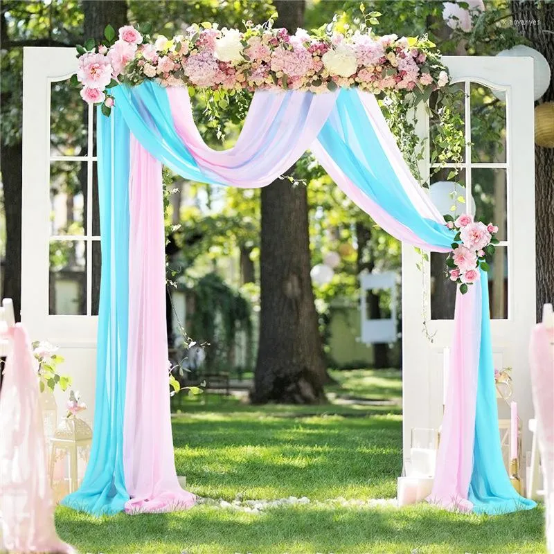 Party Decoration Arch Backdropdekorationer för bröllop 550x70 cm Tulle Drape Gardiner Baby Shower Birthday Decor Chiffon Fabric