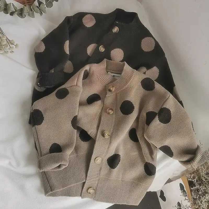 Pullover Toddler Sticked Cardigan Sweater Spring and Autumn Cotton for Kids Boys Girls Outterkläder 18 år 231115