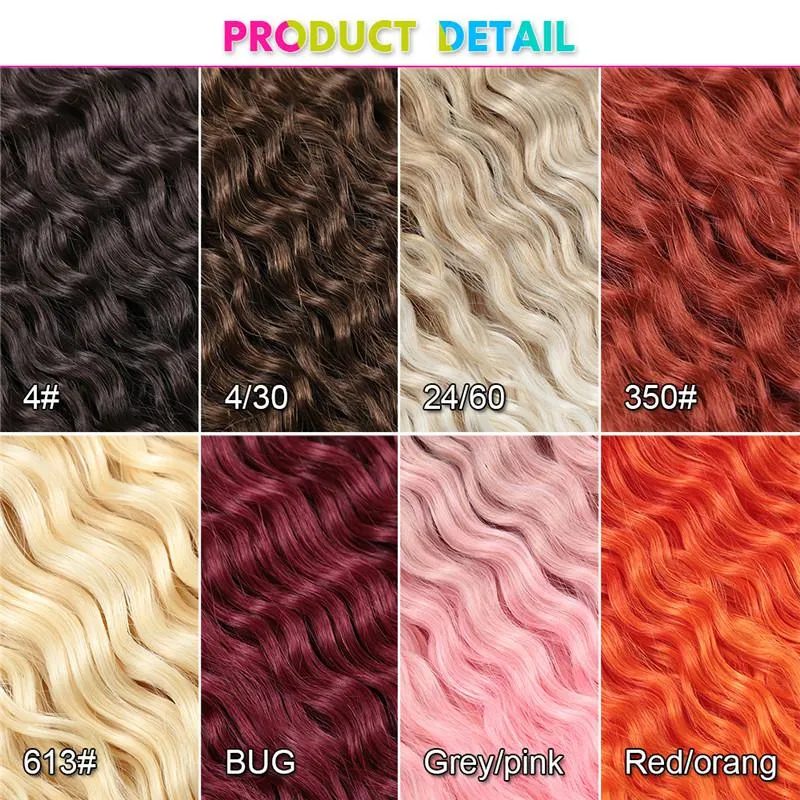 Synthetic Hair Extensions Kinky Braids Crochet Curl False Hairs For Woman Natural High Temperature Fiber Hair