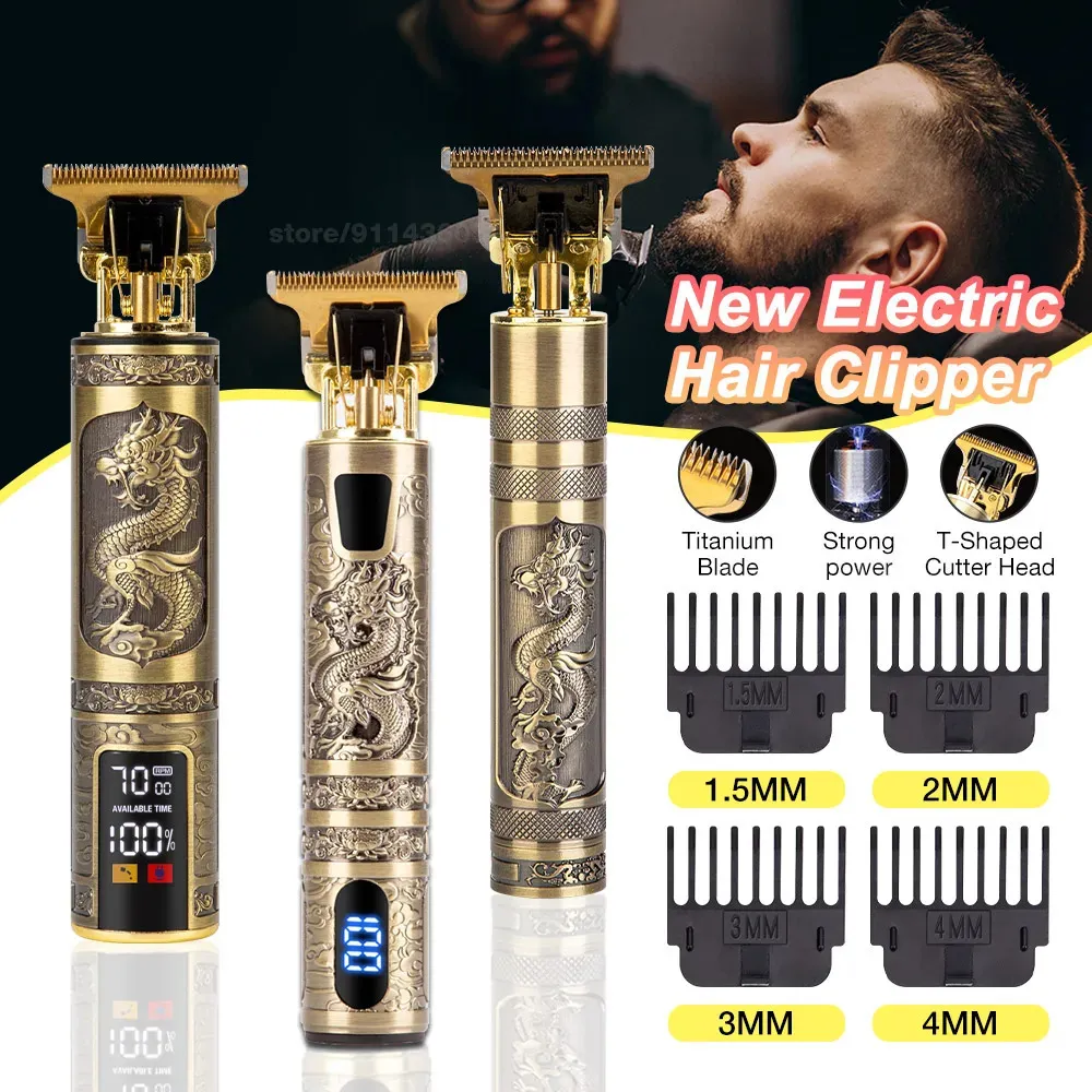 Hair Trimmer T9 Electric Electric Clipper dla mężczyzn ładowalny broda broda fryzjerca cięcie maszyna do cięcia 231115