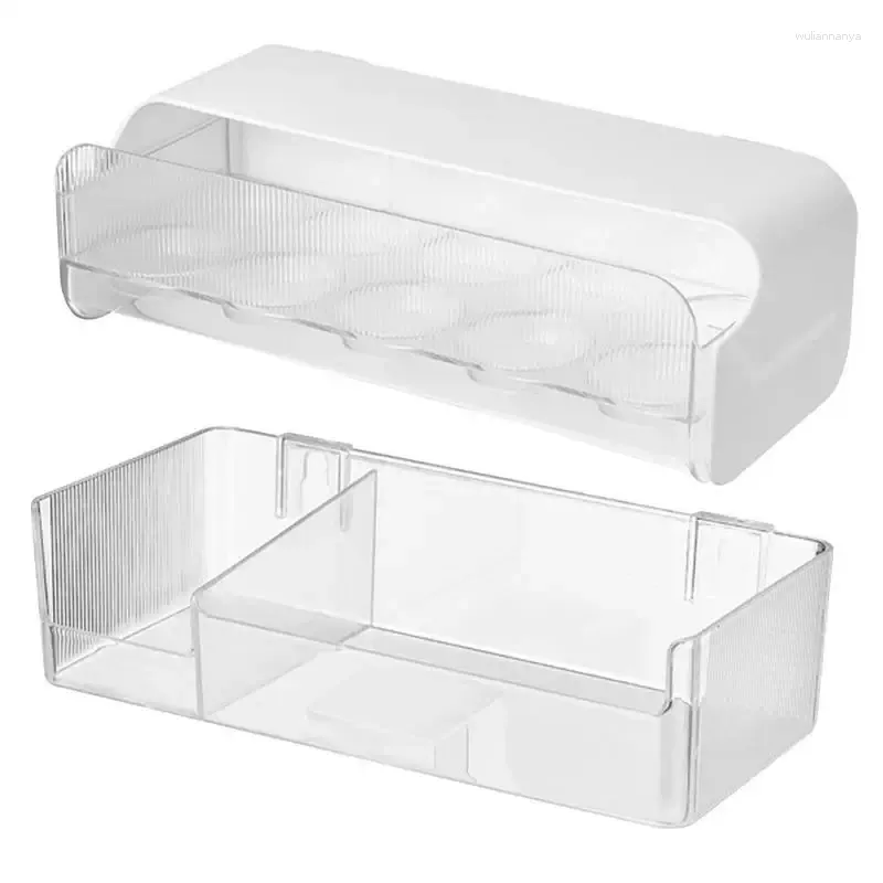 Bouteilles de rangement, organisateur d'œufs, conteneur Portable permettant de gagner de l'espace, support Transparent réutilisable pour accessoires de cuisine à domicile