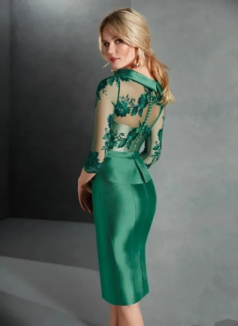 Elegant Green Lace Applique Cocktail Dresses For... From  Donnaweddingdress17, $90.55 | DHgate.Com