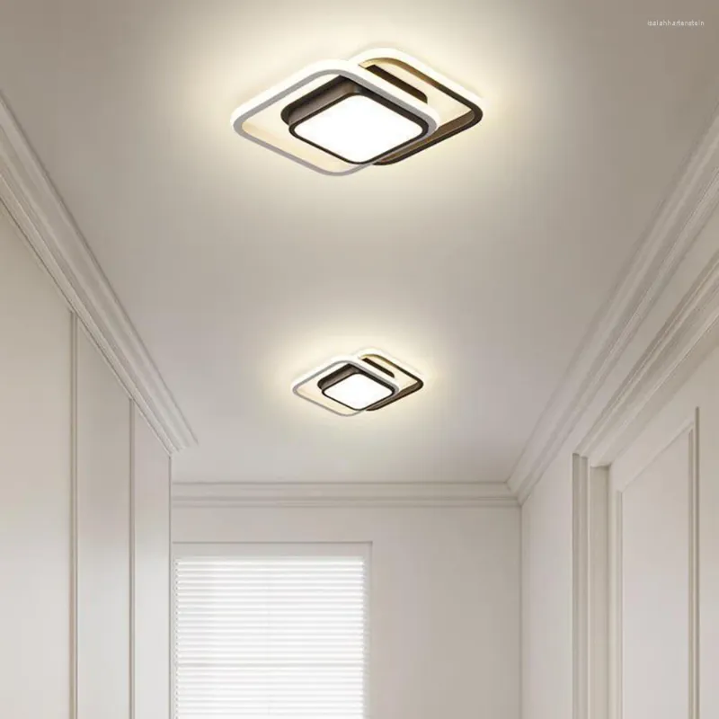 Taklampor Creative LED -ljus 2 ringar modern lampa inomhus korridor för hem sovrum vardagsrumskontor