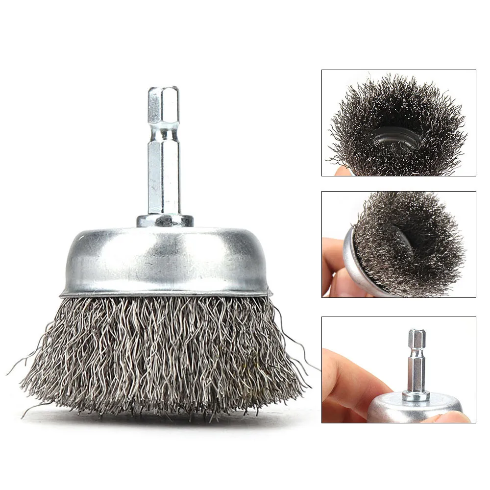 Brushes 50mm Steel Wire Wheel Brush Rotary Tool For Drill Tools Metal Rust Removal Polishing 230414